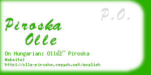 piroska olle business card